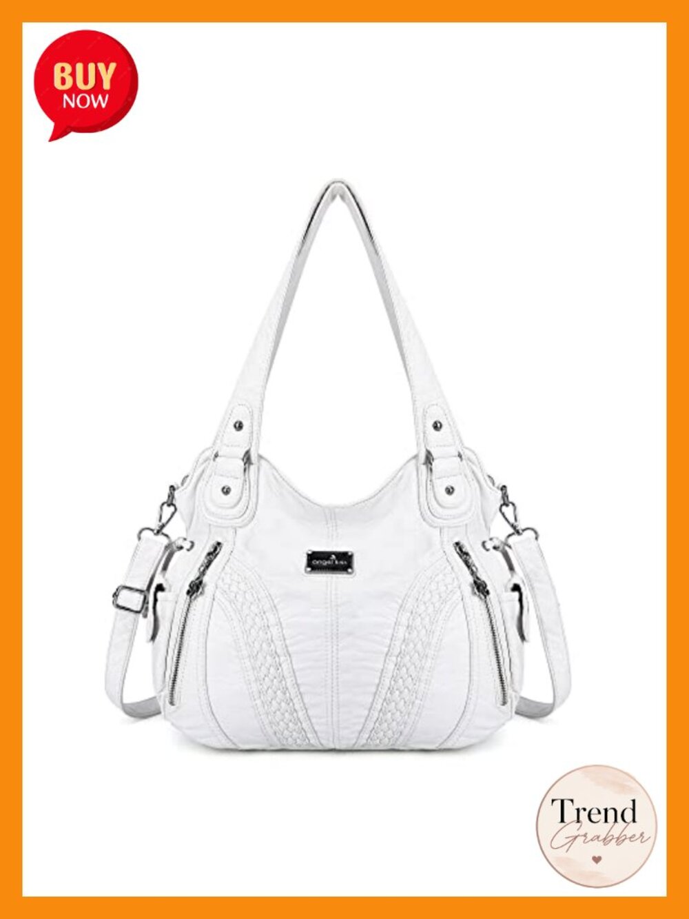 Washed PU Leather Tote Bag Shoulder Crossbody Hobo Purses